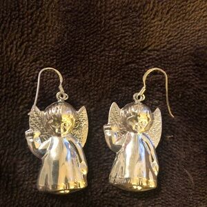 Silver Angel Earrings